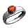 Silver Amber Ring